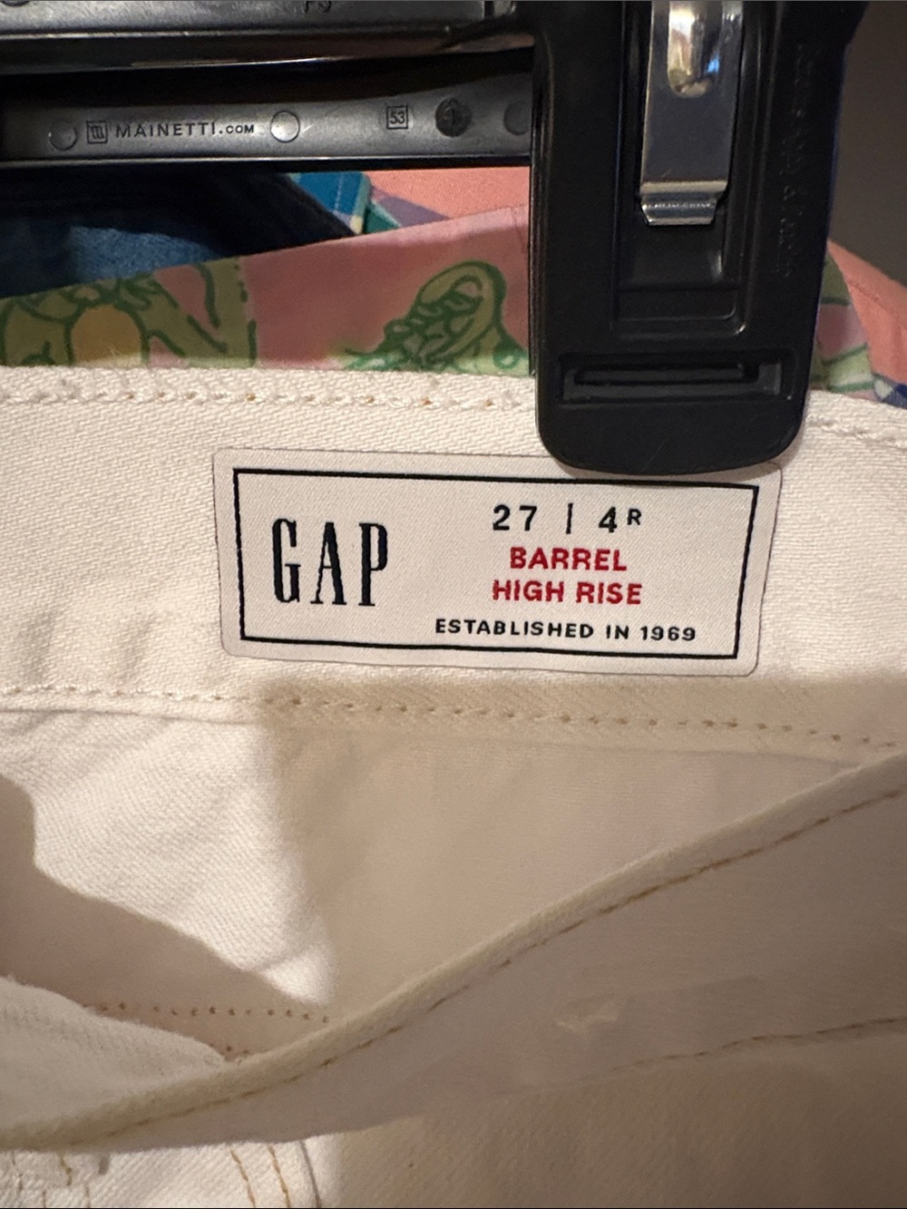 Barrel- White High-Waist Straight sz-27/4 Jeans - Clean Cotton Style GAP- - Picture 4 of 4